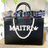 Luxe Black Handbag with Pearl Handle - Uncommongifts.in